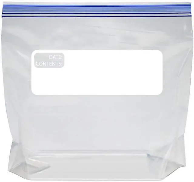 Alt view image 4 of 5 - Reclosable Freezer Quart Food Storage Bags with Zipper Seal, BPA Free, Stand and Fill, Airtight, 120 Count (Previously Solimo)