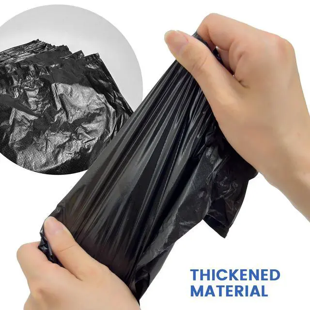 Alt view image 6 of 6 - Personal Disposal Sanitary Napkin Bags, Black Little Waste Bags, 200 Pack, Disposable Plastic Trash Bags with Handles for Feminine Tampons Hygiene Products
