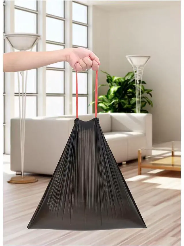 Alt view image 5 of 7 - Garbage Bags,Drawstring Trash Bags,Strong and Durable,Disposable Trash 100count/Roll,Tear Resistant,4 Gallon (10-15L)(45cm x 50cm). (200 count)