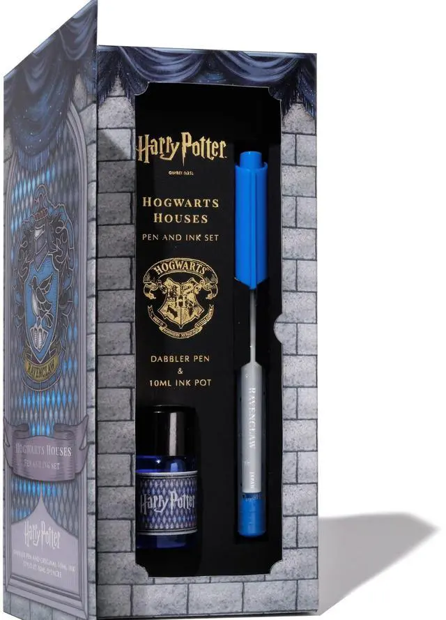 Main image of Warner Bros., Official Licensed, Harry Potter, Dabbler Pen & 10ml Ink Set, Ravenclaw House, 0.8mm Fine Tip