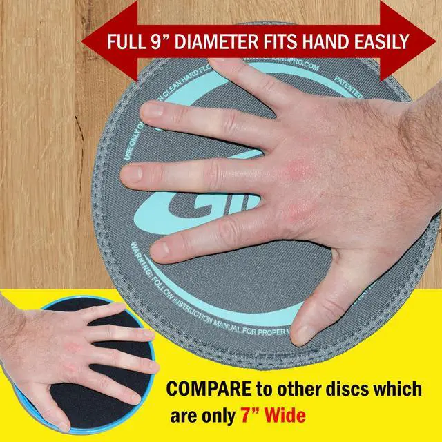 Alt view image 3 of 7 - Discs for Working Out - Exercise Sliders for Hardwood Floors - Workout Sliders Disc for Full Body Resistance Workout - Ideal for Barre, Yoga, Pilates & More - Includes 4 Video Workouts, Grey