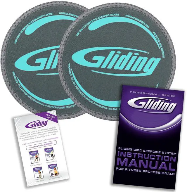 Main image of Discs for Working Out - Exercise Sliders for Hardwood Floors - Workout Sliders Disc for Full Body Resistance Workout - Ideal for Barre, Yoga, Pilates & More - Includes 4 Video Workouts, Grey