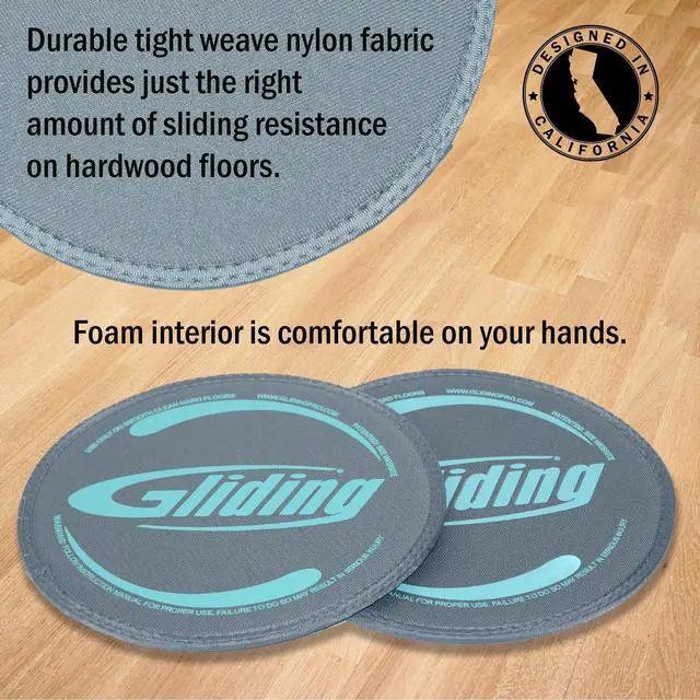 Alt view image 2 of 7 - Discs for Working Out - Exercise Sliders for Hardwood Floors - Workout Sliders Disc for Full Body Resistance Workout - Ideal for Barre, Yoga, Pilates & More - Includes 4 Video Workouts, Grey