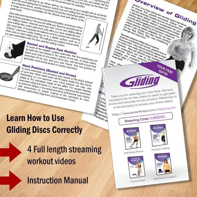 Alt view image 4 of 7 - Discs for Working Out - Exercise Sliders for Hardwood Floors - Workout Sliders Disc for Full Body Resistance Workout - Ideal for Barre, Yoga, Pilates & More - Includes 4 Video Workouts, Grey
