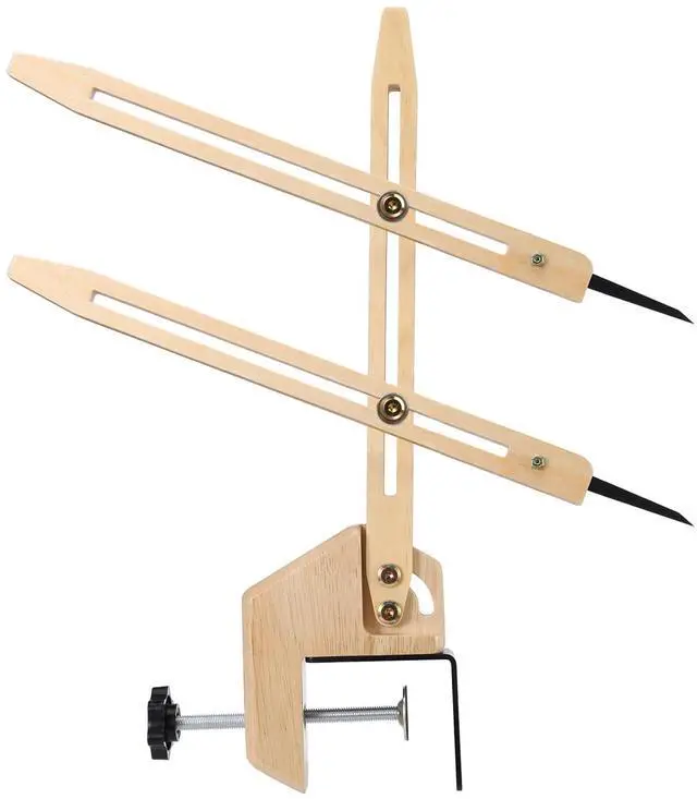 Main image of Throwing Gauge for Potters & Ceramic ArtistsAdjustable Measuring Tool with Clamp, Dual Arm Pottery Gauge for Pottery Wheel & Workbench, Consistent Height, Width & Depth in Throwing