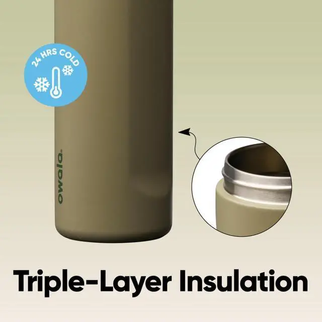 Alt view image 4 of 6 - FreeSip Insulated Stainless Steel Water Bottle with Straw, BPA-Free Sports Water Bottle, Great for Travel, 24 Oz, Off Road