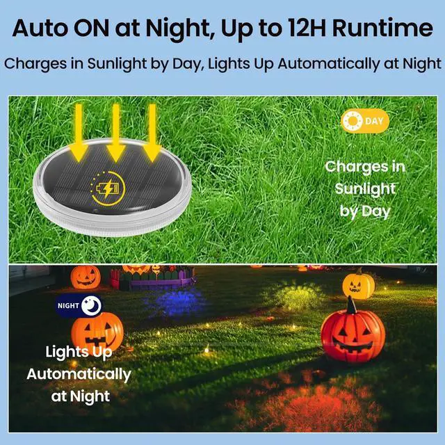 Alt view image 4 of 6 - Floating Lights for Small Pools, Hot Tub, Pond, and Spa Solar-Powered LED with RF Remote, 9 Color Modes, Brightness & Timer Control, IP67 Waterproof (2 Pack)