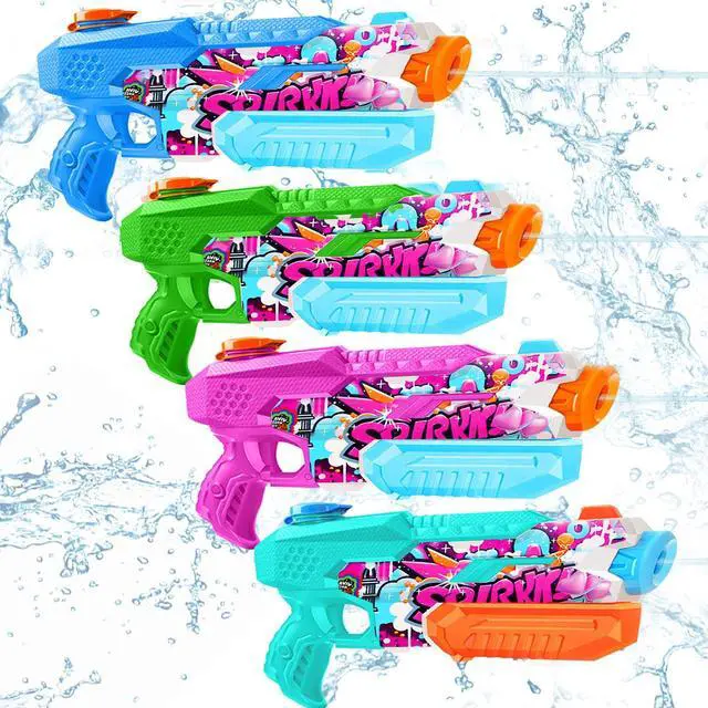 Main image of Water Gun for Adults Kids: 600CC 4 Pack Squirt Blasters Super Water Guns for Adults Kids,Water Gun Outdoor Toys High Capacity Summer Soaker for Swimming Pool Beach Fighting, Long Shooting Distance