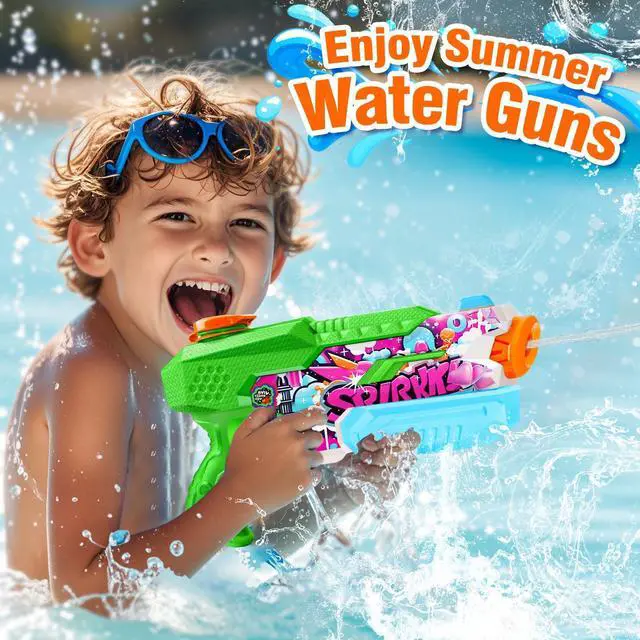 Alt view image 3 of 7 - Water Gun for Adults Kids: 600CC 4 Pack Squirt Blasters Super Water Guns for Adults Kids,Water Gun Outdoor Toys High Capacity Summer Soaker for Swimming Pool Beach Fighting, Long Shooting Distance