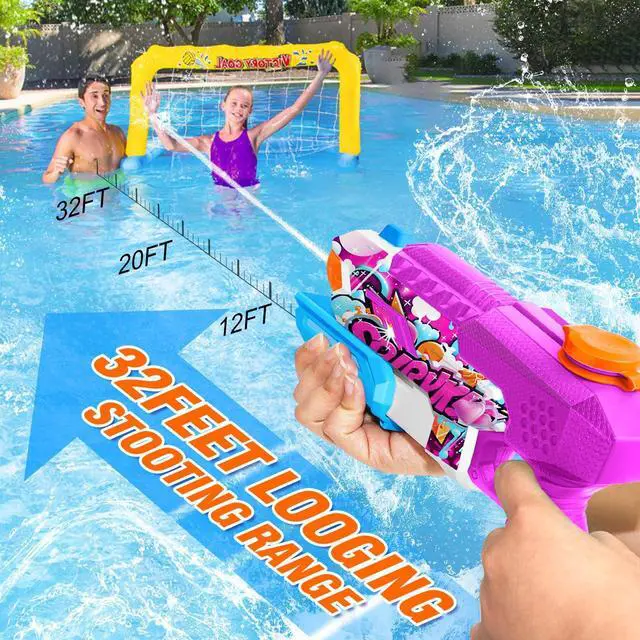 Alt view image 4 of 7 - Water Gun for Adults Kids: 600CC 4 Pack Squirt Blasters Super Water Guns for Adults Kids,Water Gun Outdoor Toys High Capacity Summer Soaker for Swimming Pool Beach Fighting, Long Shooting Distance