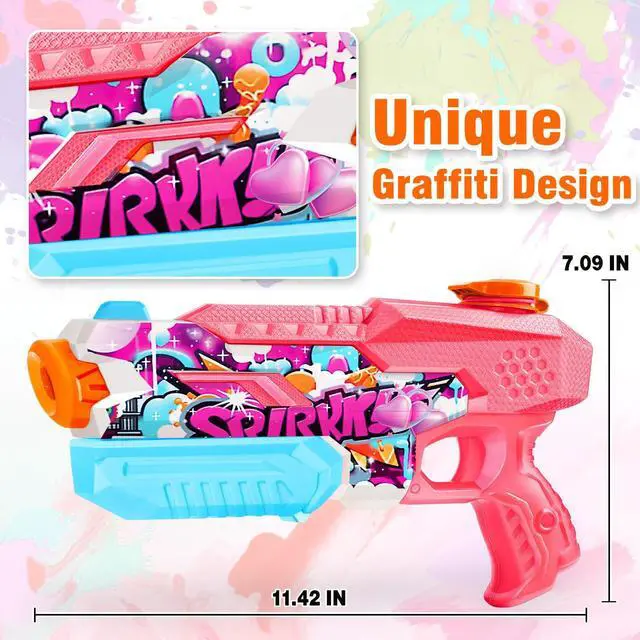 Alt view image 6 of 7 - Water Gun for Adults Kids: 600CC 4 Pack Squirt Blasters Super Water Guns for Adults Kids,Water Gun Outdoor Toys High Capacity Summer Soaker for Swimming Pool Beach Fighting, Long Shooting Distance