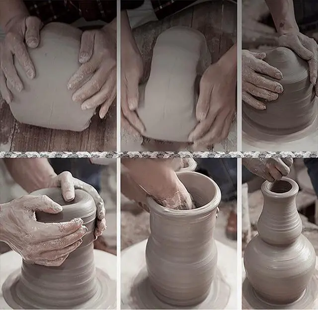 Alt view image 6 of 6 - 8.6" Pottery Sculpting Wheel, Sculpture Banding Wheel Tool Plastic Steel Turntable Cake Turntable Decorating Table Pottery Art Turntable DIY Baking Cake Cream Decorating Pottery Turntable