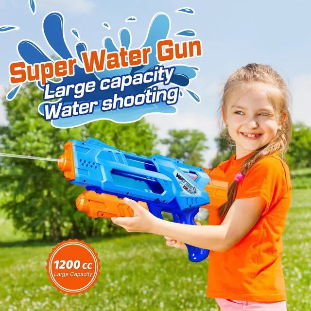 Alt view image 2 of 7 - 1200cc Super Squirt Water Guns for Kids Adults - 2 Pack Super Water Soaker with Excellent Range - Ideas Gift Toys for Summer Outdoor Swimming Pool Beach Sand Water Fighting Play