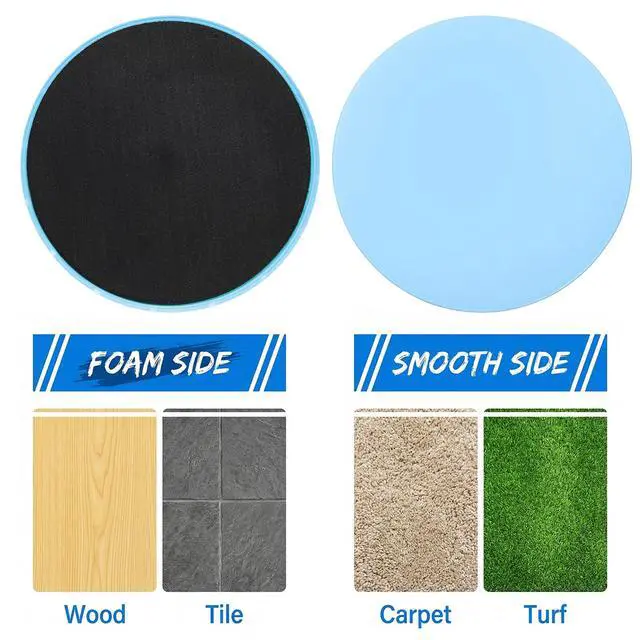 Alt view image 4 of 7 - 20 Pack Core Sliders for Working Out, Dual Sided Exercise Gliding Discs, Exercise Sliders Fitness Discs for Training Abdominal Core Strength Full Body Workout on Carpet or Hardwood Floors