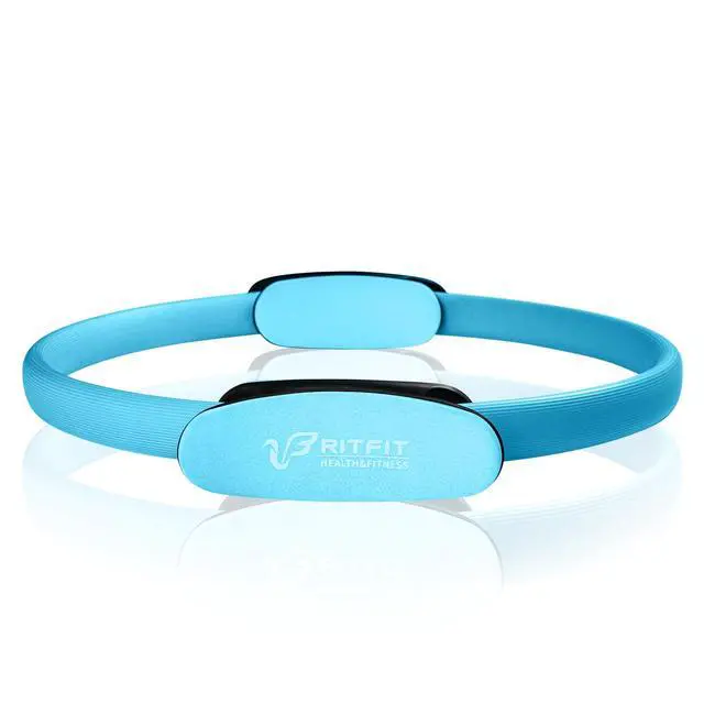 Alt view image 6 of 7 - Pilates Ring Circle - 14 Inch Magic Fitness Circle for Toning Inner & Outer Thighs, Bonus Workout Guide Included (Blue)