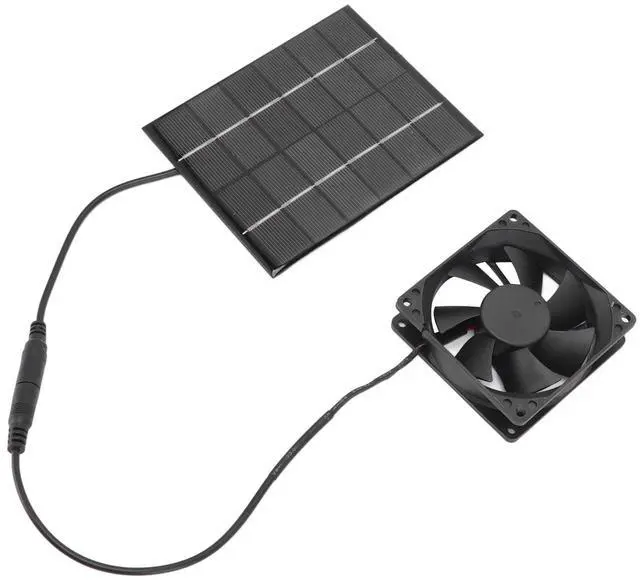 Main image of Solar Fan, Solar Powered Fan, Solar Panel Fan Kit Solar Powered Exhaust Fan for Small Chicken Coops, Greenhouses, Sheds, Pet Houses, Solar Ventilation Fan Solar Exhaust Fan