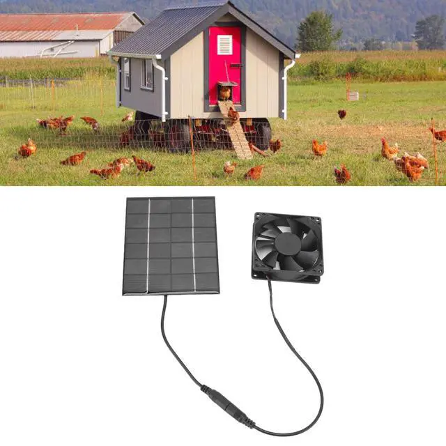 Alt view image 5 of 7 - Solar Fan, Solar Powered Fan, Solar Panel Fan Kit Solar Powered Exhaust Fan for Small Chicken Coops, Greenhouses, Sheds, Pet Houses, Solar Ventilation Fan Solar Exhaust Fan