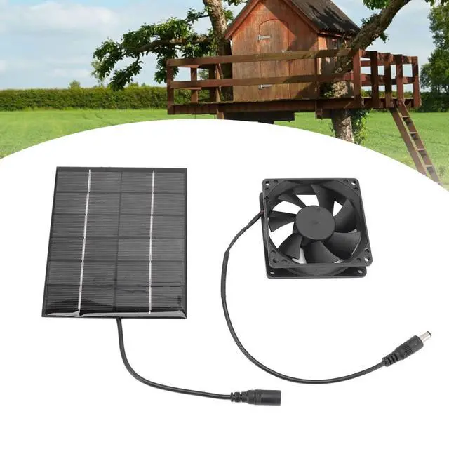Alt view image 4 of 7 - Solar Fan, Solar Powered Fan, Solar Panel Fan Kit Solar Powered Exhaust Fan for Small Chicken Coops, Greenhouses, Sheds, Pet Houses, Solar Ventilation Fan Solar Exhaust Fan