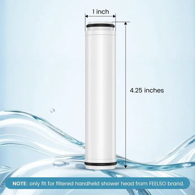 Alt view image 2 of 7 - Shower Filter for Handheld Shower Head, 2 Pack 15 Stage Replacement Filters for Hard Water Remove Chlorine and Harmful Substances