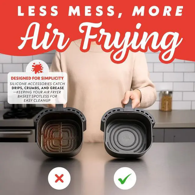 Alt view image 5 of 7 - Air Fryer Accessories Set - 3 Piece Silicone, Liner, Egg Bite Cooker, 7-Hole Cupcake Mold, BPA-Free, Nonstick, Heat Resistant 445°F, Dishwasher Safe, Food Grade