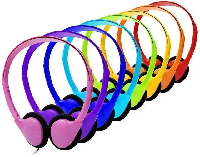Main image of Kids Headphones Bulk 8 Pack Multi Color Class Set School Students Classroom Children Toddler Boys Girls Teen and Adult (8 Pack)