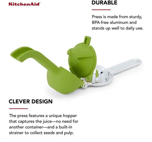 Alt view image 4 of 6 - Citrus Juice Press Squeezer for Lemons and Limes with Seed Catcher and Pour Spout, 8 Inch