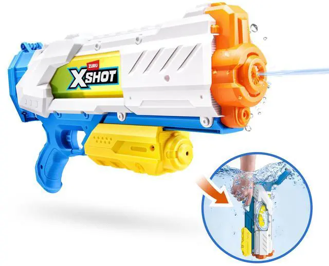 Alt view image 2 of 7 - Water Fast-Fill Medium Water Blaster (2 Pack) by ZURU, Watergun, 2 Pack X Shot Water Blaster (Fills with Water in just 1 Second!)