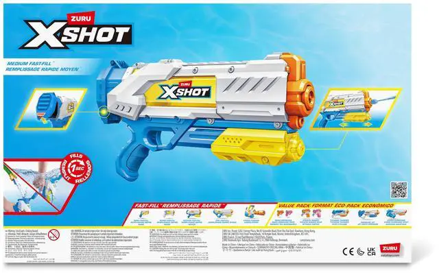 Alt view image 5 of 7 - Water Fast-Fill Medium Water Blaster (2 Pack) by ZURU, Watergun, 2 Pack X Shot Water Blaster (Fills with Water in just 1 Second!)