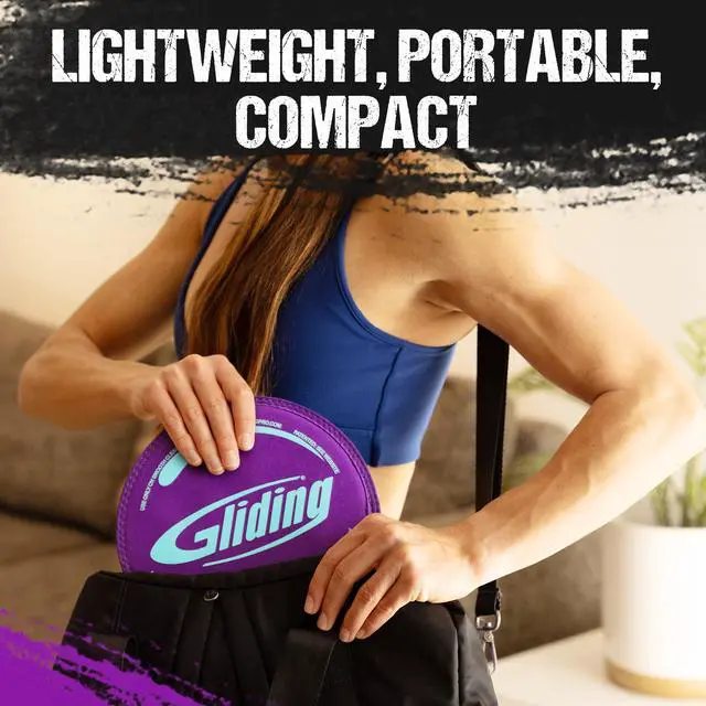 Alt view image 7 of 7 - Discs for Working Out - Exercise Sliders for Hardwood Floors 1 Pair Purple, Authentic Workout Sliders Disc for Full Body Resistance Workout, Includes 4 Streaming Video Workouts