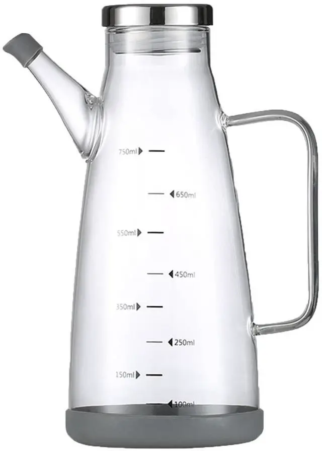 Alt view image 7 of 7 - Oil Dispenser for Kitchen,25OZ Oil Bottles Cooking Oil Dispenser with Drip Free Spout and Non Slip Bottom Fits in Home,Kitchen,Barbecue,Party (750ml)
