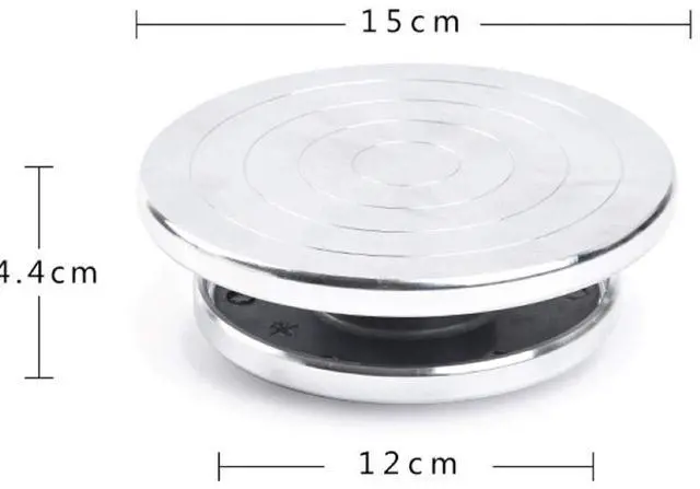 Alt view image 3 of 6 - 4.7''/5.9'' Double Sided Turntable for Ceramic Clay Sculpture Platform Pottery Wheel Aluminum Alloy Rotating Tools