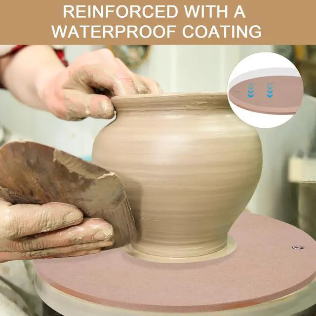 Alt view image 2 of 4 - 2 Pcs 12 Inch Pottery Wheel Bats, Thick Clay Throwing Bats with Pottery Pin Holes, Professional Round Ceramic Bat System for Clay Making and Sculpting