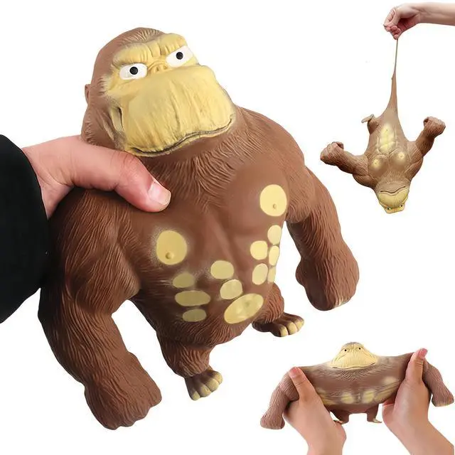 Main image of Squeeze Toy, Squishy Monkey Toy,Stretchy Glue-Sand Filled Rubber Gorilla,Elastic Stretchable, Autism,Decompression Toy for Adults and Children Animal for,Gift for Christmas, (Medium Edition)