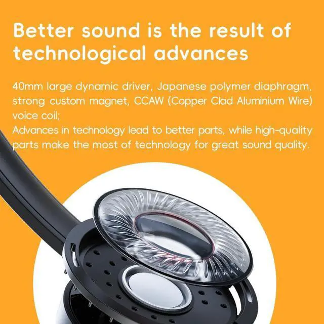 Alt view image 2 of 2 - Snowsky Wind 3.5mm ON-Ear Headphones for Recording Gaming with Microphone, 40mm Diaphragms Driver,HiFi Sound (Gold)