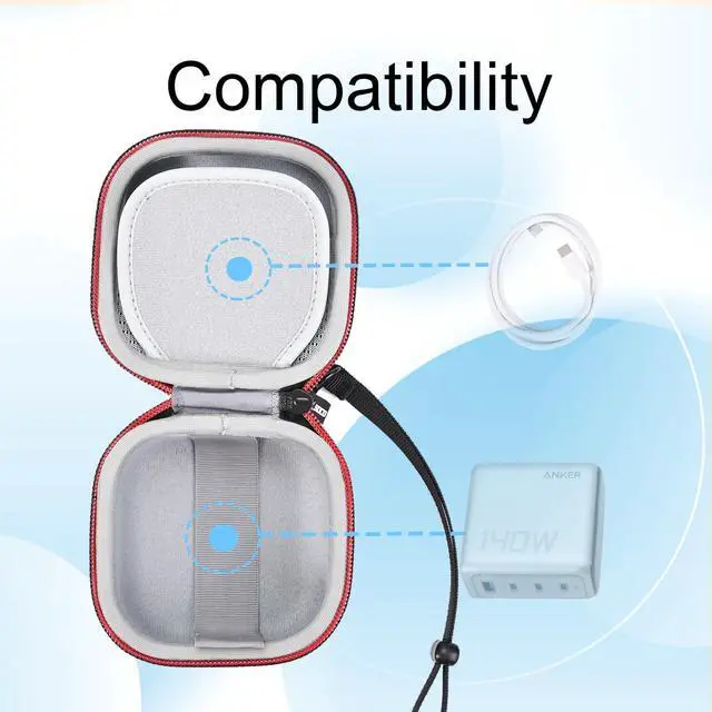 Alt view image 4 of 5 - Carrying Case for Anker MacBook Charger 140W Max/100W Max/100W/160W/150W Max GaN USB C Charger Block (Case Only)