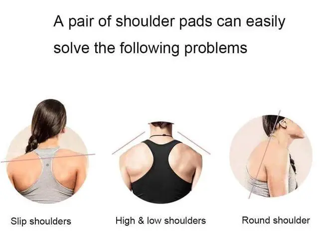 Alt view image 4 of 6 - Foam Shoulder Pads for Womens Clothing with Buckle, Sponge Covered Set-in Shoulder Pad Shoulder Enhancer Women Blazer Suit Coat Jacket Clothes Sewing Accessories Reusable Black&White, 2 Pairs