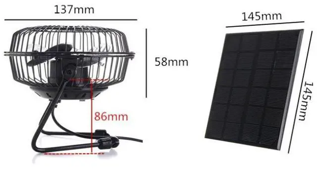 Alt view image 4 of 7 - 5W Solar Panel Fan with USB Output - Portable Ventilation System for Greenhouses, Sheds & Pet Houses, Automatic Cooling Adjusts to Sunlight Intensity