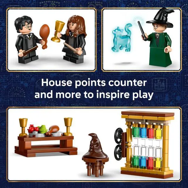 Alt view image 4 of 6 - Harry Potter Hogwarts Castle: Sorting Hat Ceremony Building Toy for Boys, Girls - Pretend Play Set for Kids, Ages 7+ - W/4 Minifigures & Cat Patronus Toy Figure - Gift Idea for Birthdays - 76460