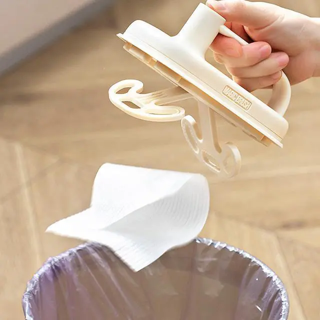 Alt view image 5 of 5 - Magic Brush with 200 Disposable Cleaning Cloth, Kitchen Wipe with Replaceable Thin Rag, Household Brush with Handle for Home