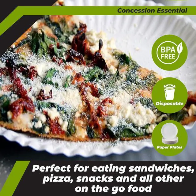 Alt view image 4 of 7 - 9 Inch Paper Plate Uncoated Plates White, 200ct
