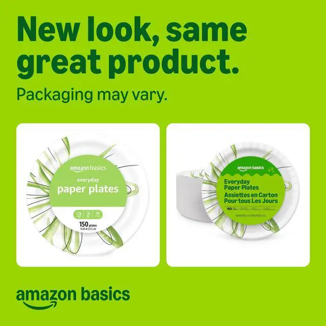 Alt view image 2 of 5 - Everyday Paper Plates, 10 Inch, Disposable, 150 Count, Packaging May Vary