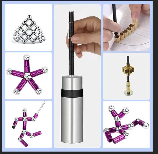 Alt view image 3 of 5 - Fidget Pen, Decompression Magnetic Fidget Toy Pen, Magnet Pen Fidget Toy Relieve Pressure Toy Gift for Kids or Friends! (Purple)