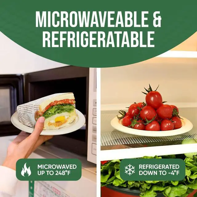 Alt view image 4 of 7 - Paper Plates 6 Inches, 100 Pack Disposable Plates 100% Compostable Plates, Water & Oil Proof Dessert Plates, Microwavable Small Paper Plates, Perfect Paper Plate For Party - Brown