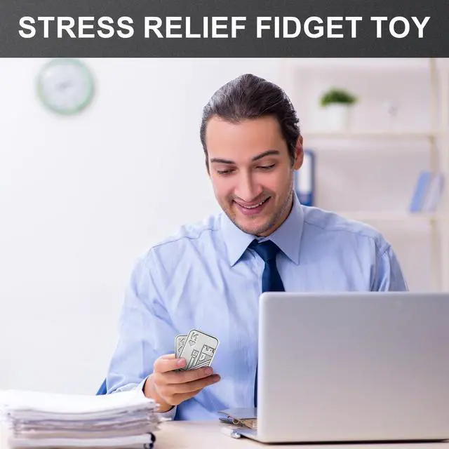 Alt view image 4 of 4 - 2 Pcs Metal Poker Fidget Slider,Magnetic EDC Fidget Toys,Stress Relief Poker Push Card,Cool Metal Fidget Toy Manually Rotate Toys,Office Tabletop Decompression Toys for Adults Teens Men