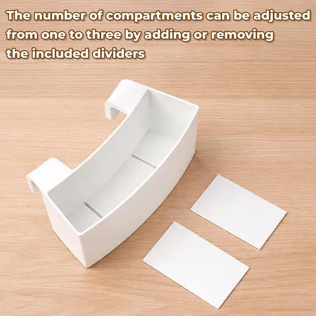 Alt view image 3 of 6 - Universal Pottery Wheel Tool Holder, Adjustable 3-Slot Organizer, 3D Printed Plastic Ceramic Accessory with Divided Tray, Easy-Clean White Tool Caddy for Potters, Studio Craft Storage