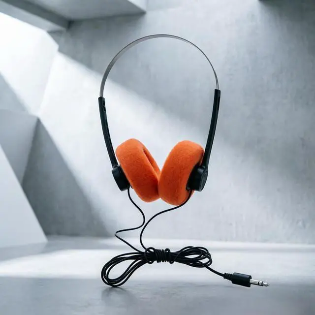 Alt view image 3 of 7 - 4Pcs Orange Retro Over-Ear Headphone,Vintage Feelings Underwire Headphone,Retro Lightweight Earphones,Hi-Fi Stereo Earphone Headset,for Most Mobile Phones Playback Pevices Headphones Earbud