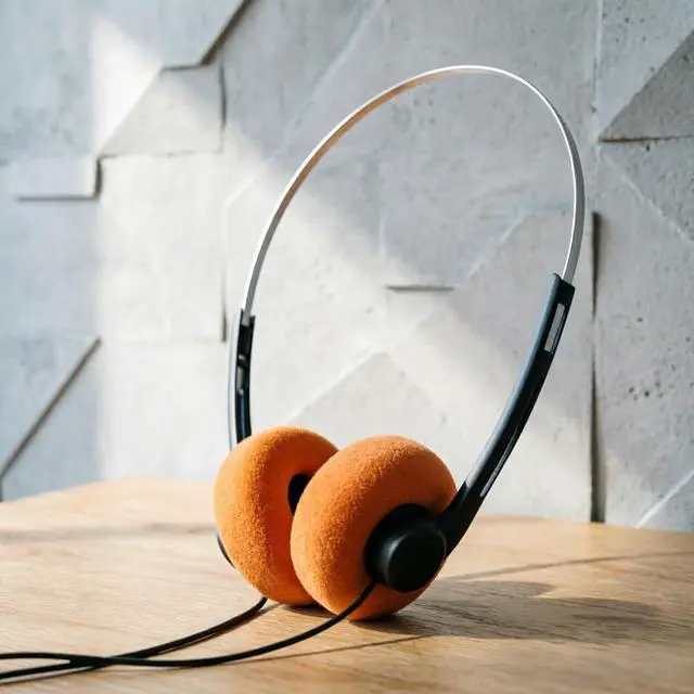 Alt view image 4 of 7 - 4Pcs Orange Retro Over-Ear Headphone,Vintage Feelings Underwire Headphone,Retro Lightweight Earphones,Hi-Fi Stereo Earphone Headset,for Most Mobile Phones Playback Pevices Headphones Earbud