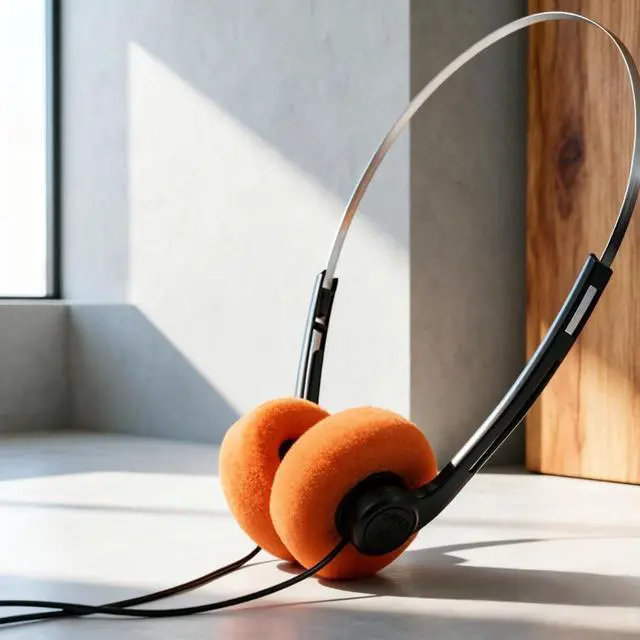 Alt view image 7 of 7 - 4Pcs Orange Retro Over-Ear Headphone,Vintage Feelings Underwire Headphone,Retro Lightweight Earphones,Hi-Fi Stereo Earphone Headset,for Most Mobile Phones Playback Pevices Headphones Earbud