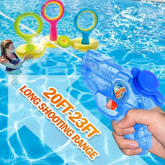 Alt view image 4 of 7 - Mini Water Gun for Kids Toddler- 4 Pack Small Water Guns 5-7M Long Range Super Water Soaker Squirts Blasters Gun, Outdoor Toy Water Summer Beach Pool Party Favors Bath Water Guns Toy for Girl Boy Kids