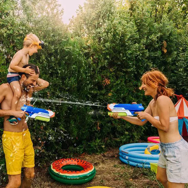 Alt view image 2 of 5 - Water Guns for Kids - Summer Soaker Squirt Guns, 400CC/40ft for 3 Years Old and up Boys Girls Adults - 2 Pack Outdoor Toy for Swimming Pool Yard Lawn Beach
